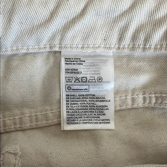 H&M Ecru Cream High Rise Denim Jeans Classic Style, Size 10 - Picture 11 of 13